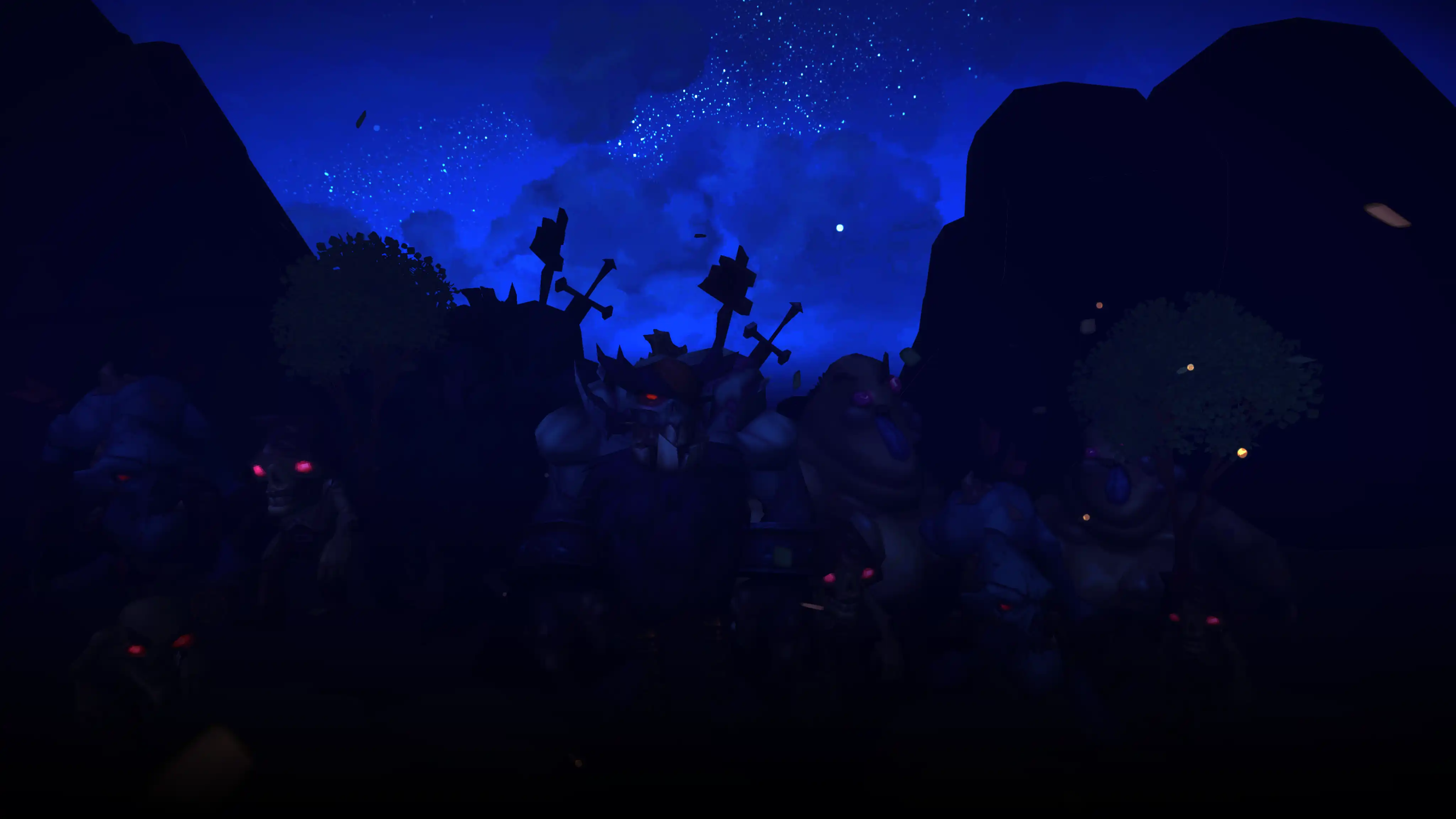 Eternal Siege - Dark fantasy landscape with zombies